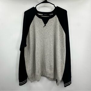 Polo Ralph Lauren Sweatshirt Mens XXL Gray Long Sleeve Crew Neck Raglan Pullover